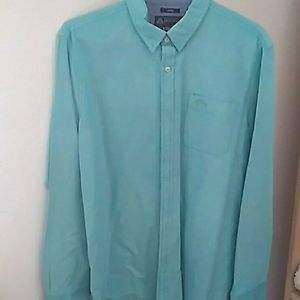 Mens large dress shirt in turquoise